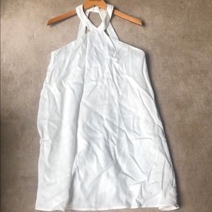 White high neck dress